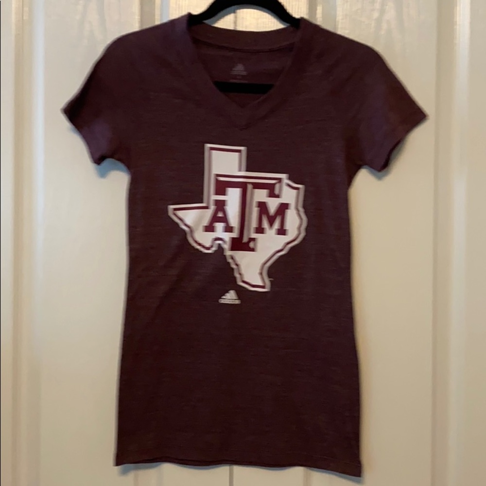 ATM woman T-shirt size Small V Neck